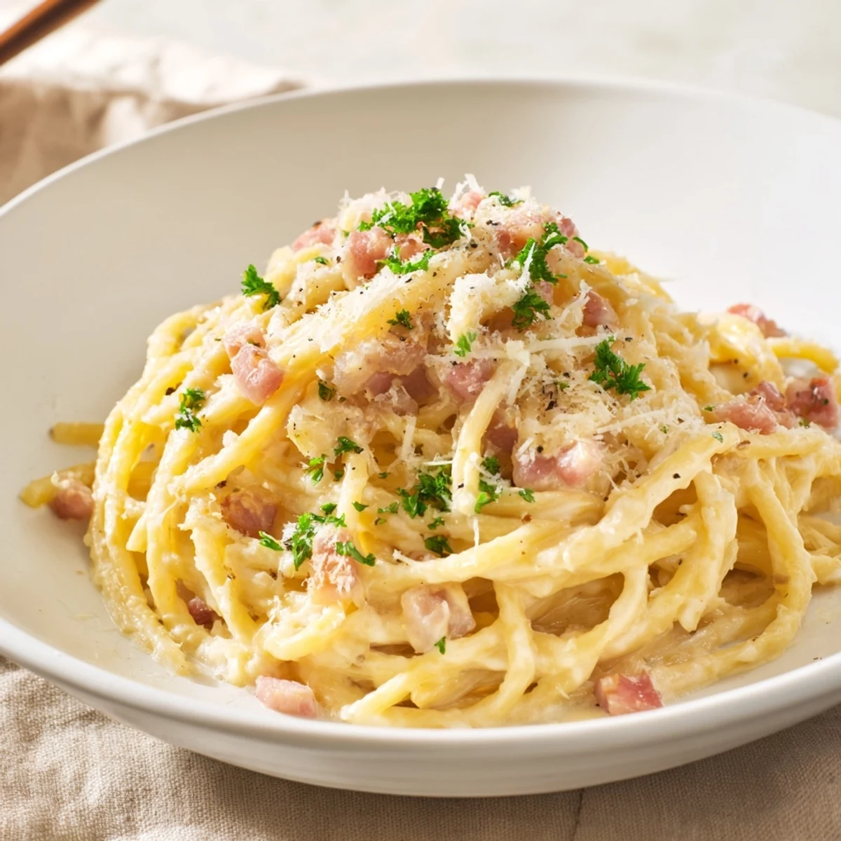 A close-up shot of Sheet Pan Mac and Cheese showcases a generous helping of cheesy goodness.