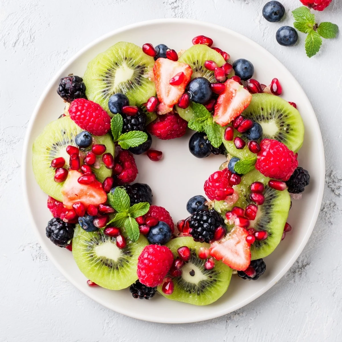 Kiwi and Berry Holiday Wreath