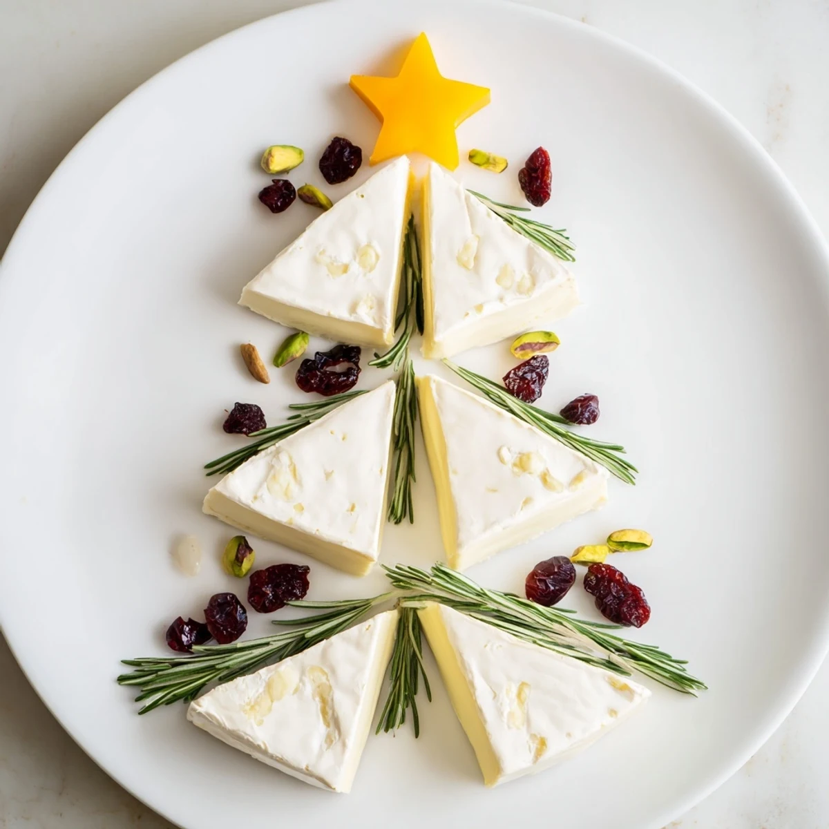 Simple Brie Triangle Cheese Tree