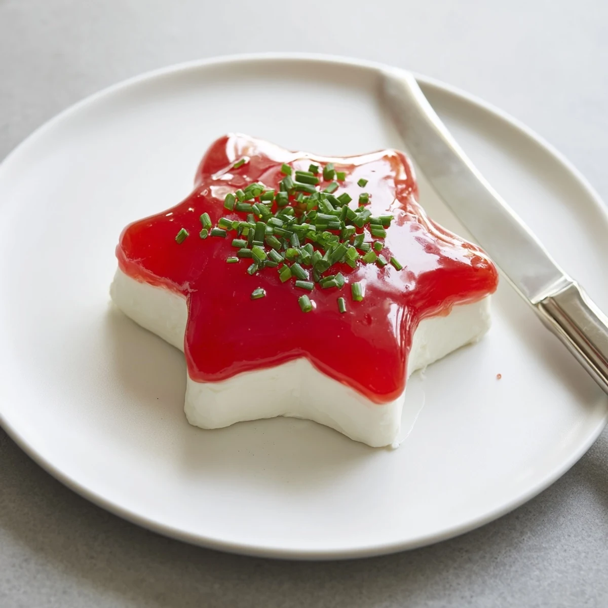 Vibrant image of the Cream Cheese and Pepper Jelly Star Appetizer: a delicious party-ready appetizer with a star design.