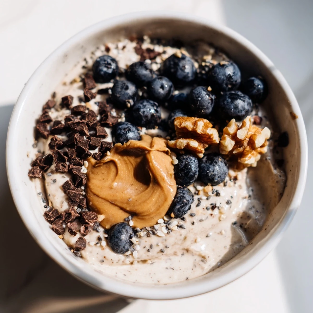 Creamy Protein Ice Cream Bowl with fresh berries: a healthy, homemade frozen treat.