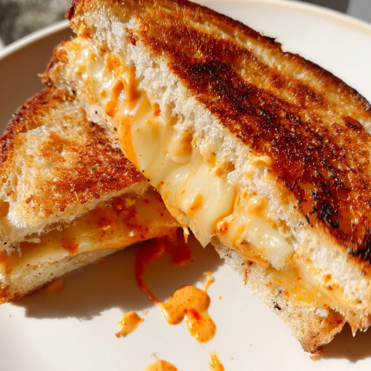 Spiked Grilled Cheese Sriracha