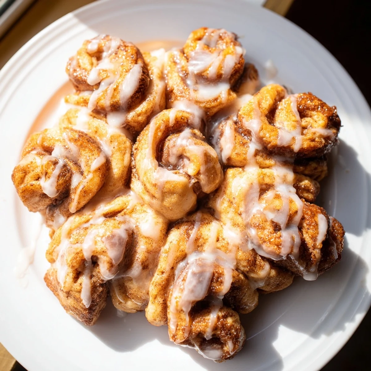 A beautifully frosted Cinnamon Roll Pull-Apart Snowflake, showcasing soft dough and swirls of cinnamon sugar, ready to share.