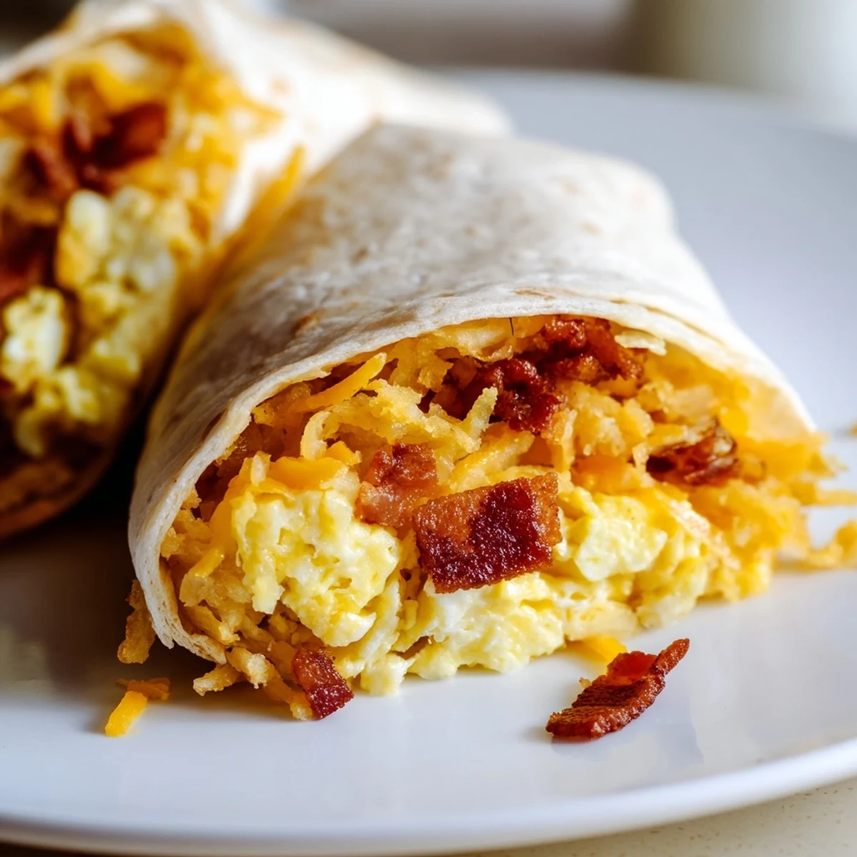 Golden B.E.C. Breakfast Bites, stuffed with bacon, cheese, and eggs, baked and ready to eat.