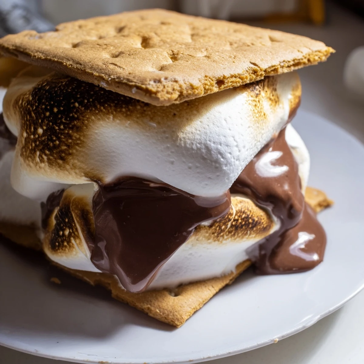 Perfectly toasted air fryer smores with a gooey center and golden graham crackers, ready in just five minutes.  