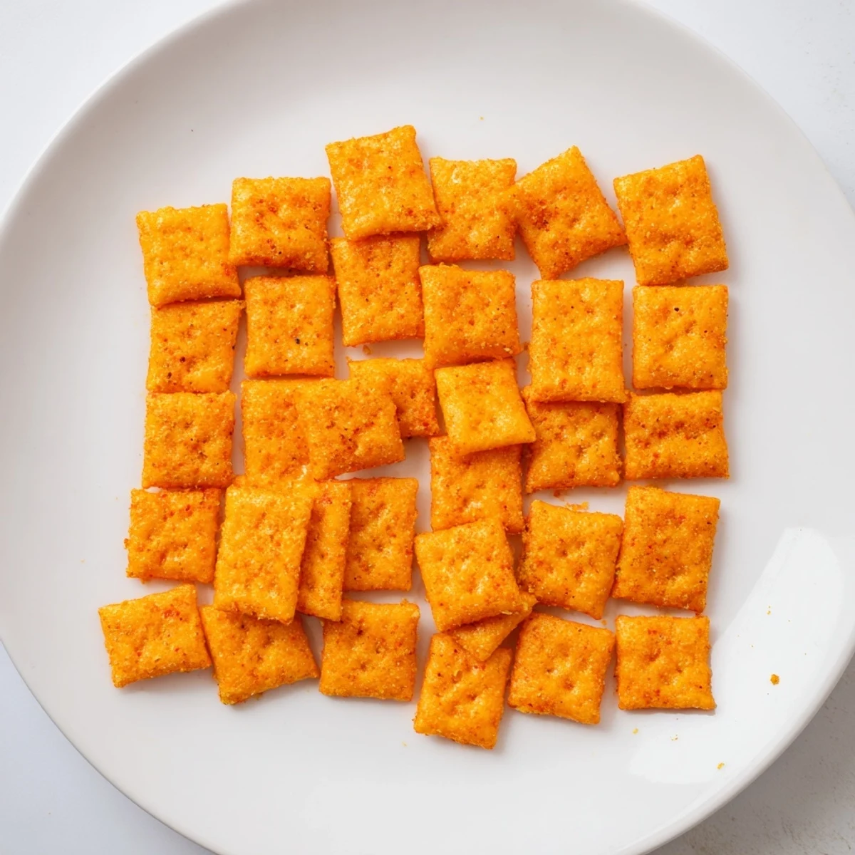 Sharp cheddar and orange Cheeto crumbs create these crunchy Crispy Cheeto Cheese Crackers with a savory finish.