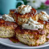 Dandelion Honey Clotted Scones