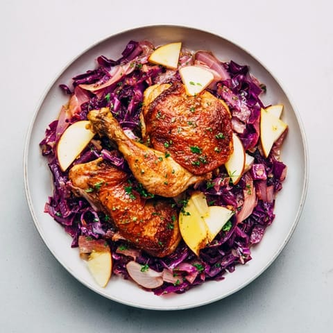 Oktoberfest chicken red cabbage