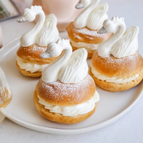 Elegant Swan Mini Pastries
