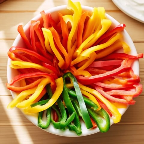 Bell Pepper Strips Creamy Dip