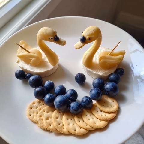 Elegant Swan Lake Platter