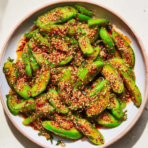 Cucumber Shaker Salad Chili Crisp