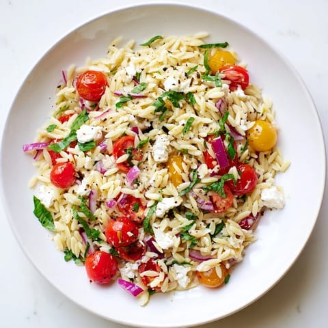 Tomato Feta Orzo Salad