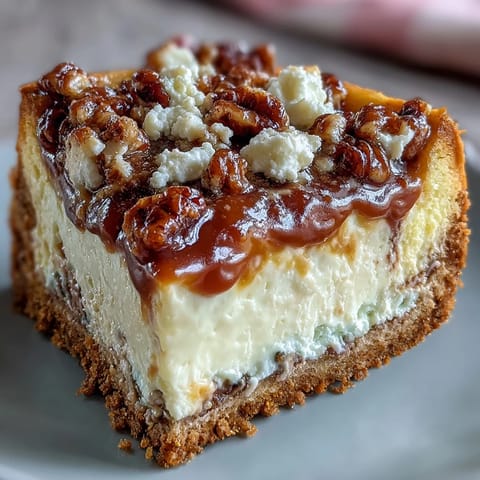 A close-up of Caramel Cream Cheese Bread displays a moist crumb, caramel drizzle, and a creamy filling swirl.