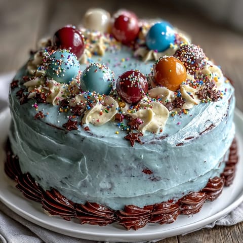 Two-tier vanilla graduation cake with playful balloon toppers, perfect for celebrating achievements with family and friends.