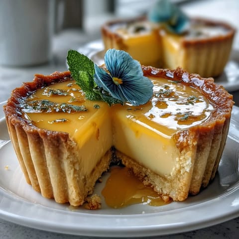 Lemon Curd Spring Tart with edible flowers in a buttery crust, perfect for elegant spring gatherings and dessert tables.
