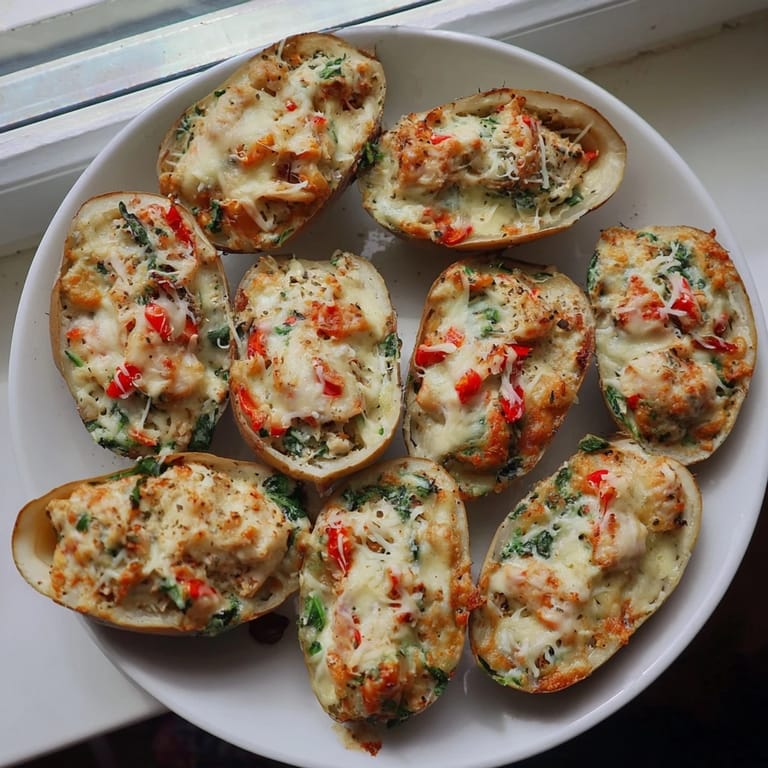 Rich, creamy High-Protein Cottage Cheese Alfredo Christmas Shells with spinach and turkey, a perfect entree.