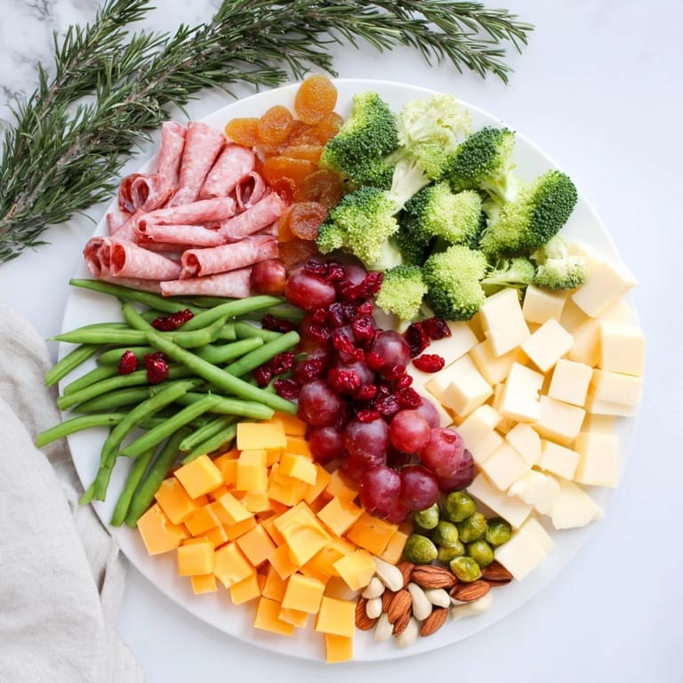 Get your party started with this Evergreen Tree Snack Board, artfully arranged and filled with tasty treats.