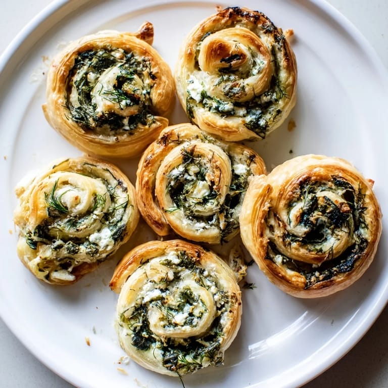 Freshly made spinach feta pinwheel spirals, ready to serve warm with a creamy yogurt dip.