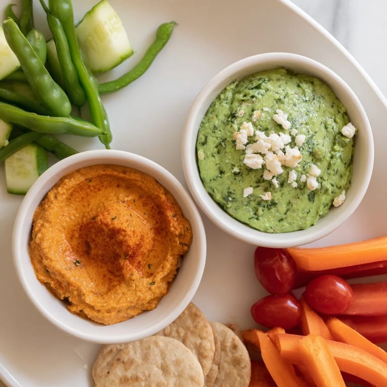 Delicious Festive Dip: a close-up of a holiday board overflowing with creamy, colorful dips and fresh crudités.