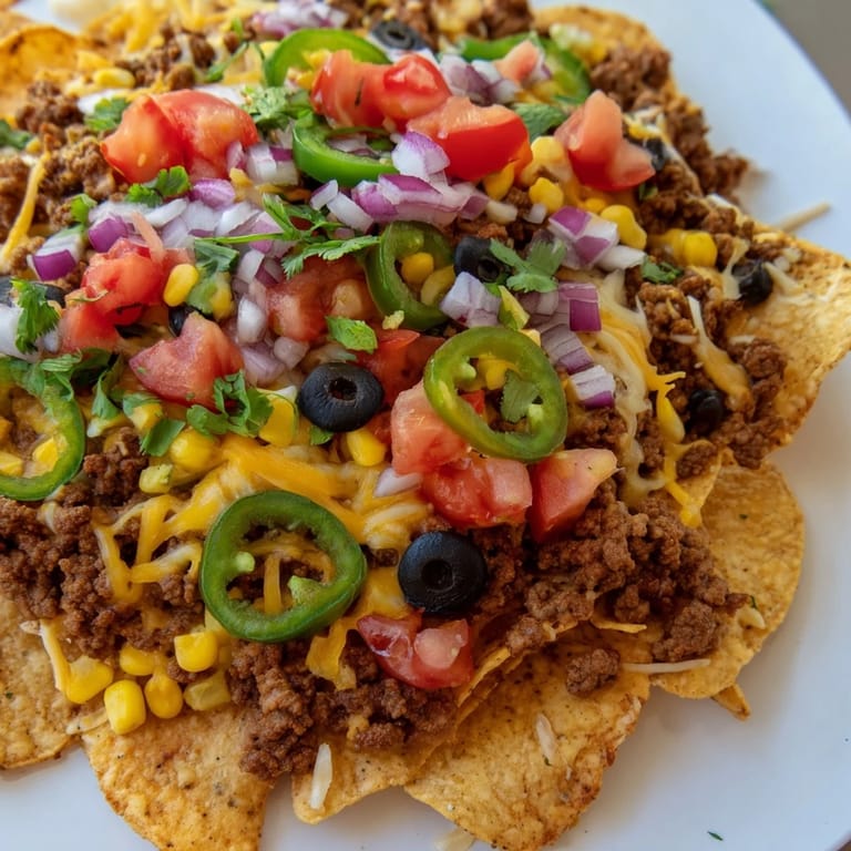 Melting cheddar and Monterey Jack cover the crispy base of these tempting easy sheet-pan nachos, baked to bubbly perfection.