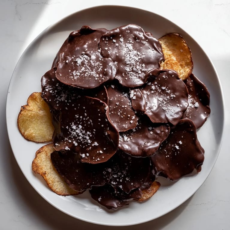 Sea salt sparkles atop this homemade Chocolate Potato Chip Bark, an easy dessert recipe made with love.