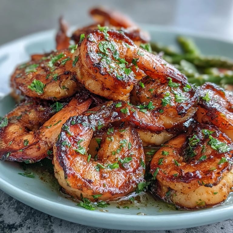 Lemon Garlic Shrimp and Asparagus Skillet - juicy shrimp and tender asparagus cooked with olive oil, garlic, and lemon for a light, healthy dinner bursting with flavor.