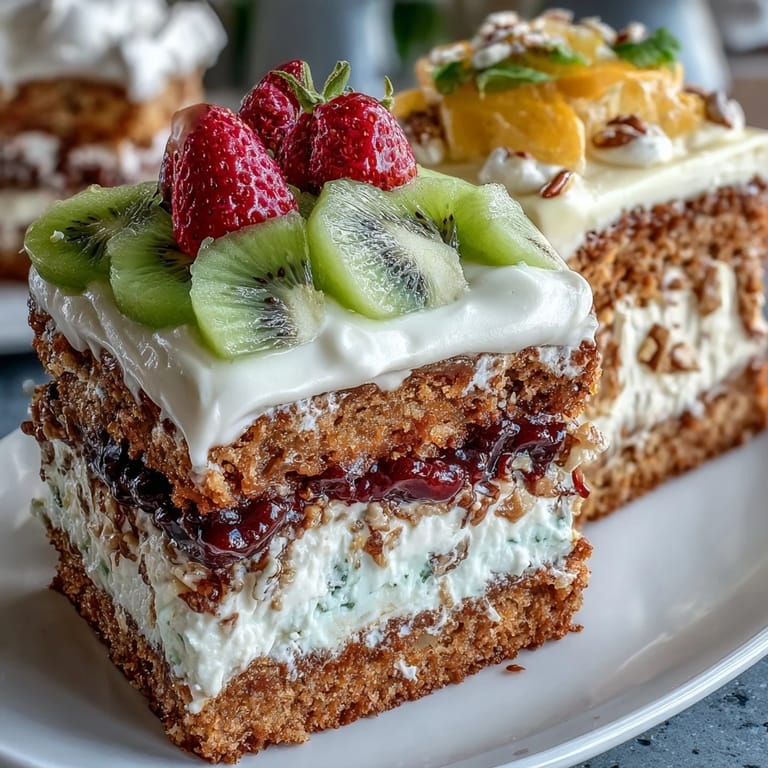 Festive Easter dessert display with carrot cake, pavlova, and lemon tart, perfect for springtime celebrations.
