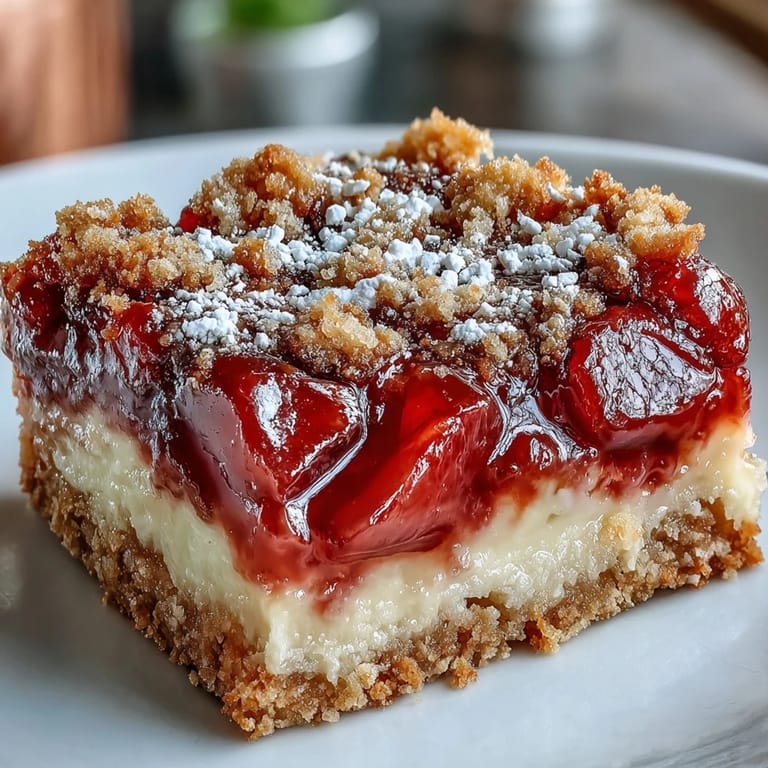 Delicious Rhubarb Custard Bars offering a sweet and tangy springtime treat.