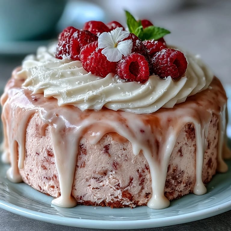 Blush-pink Rosé Velvet Cake, perfect for celebrations with creamy frosting and gold accents.