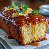 1. Zesty lemon drizzle cake with edible flowers, moist and tangy, perfect for Mothers Day dessert.  